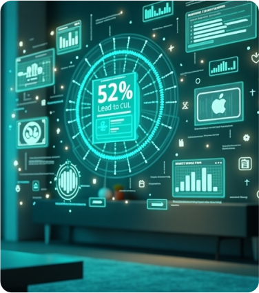 AI-powered lead engine results—52% lead-to-call rate and major drop in customer acquisition cost